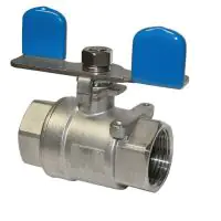 2 Piece Stainless Steel Ball Valve with Butterfly Handle - WRAS Approved - 1