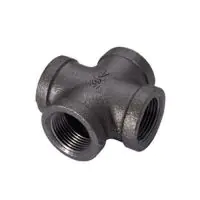 Black Malleable Iron Female Equal Cross - 0