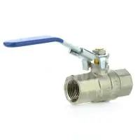 Brass Ball Valve with Blue Lockable Lever - 4