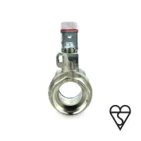 Economy Brass Ball Valve BSI Gas Approved HTB Red Lever - 1