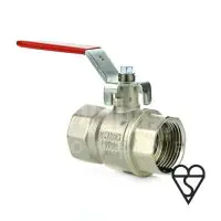 Economy Brass Ball Valve BSI Gas Approved HTB Red Lever - 2