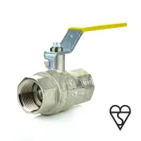 Economy Brass Ball Valve BSI Gas Approved HTB Yellow Lever - 0