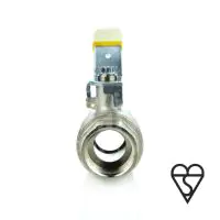 Economy Brass Ball Valve BSI Gas Approved HTB Yellow Lever - 1