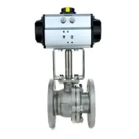 Economy Air Operated Flanged PN16 and ANSI 150 Steam Ball Valve - 1