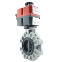 Electric Actuated Durapipe FK Butterfly Valve - PVC Disc - J+J Actuator - 1