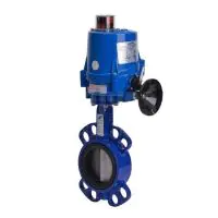 Electric Actuated Wafer Pattern Butterfly Valve - NBR Lined - 0