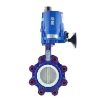 Electric Actuated Lugged PN16 Butterfly Valve - PTFE Lined - 2