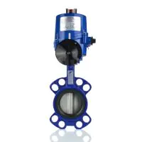 Electric Actuated Wafer Pattern Butterfly Valve - FKM Lined - 1