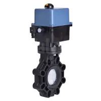Electric Actuated Extreme Butterfly Valve, PVDF Disc - 0