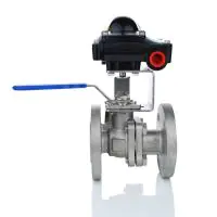 Flanged PN16 Manual Ball Valve with Limit Switchbox - 1