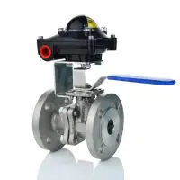 Flanged PN16 Manual Ball Valve with Limit Switchbox - 2