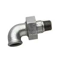 Galvanised Malleable Iron Male / Female Union Elbow - 0