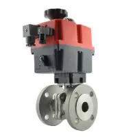 J+J Electric Actuated PN16 Flanged Stainless Steel Ball Valve - 0