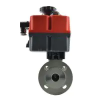J+J Electric Actuated PN16 Flanged Stainless Steel Ball Valve - 1