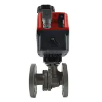 J+J Electric Actuated PN16 Flanged Stainless Steel Ball Valve - 2