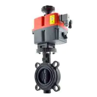 J+J Electric Actuated PVC Butterfly Valve - 0