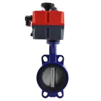 J+J Electric Actuated Wafer Pattern Butterfly Valve - 2