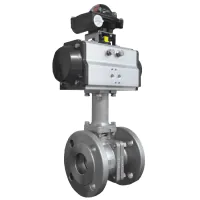 Pneumatic Actuated High Temperature Flanged Ball Valve - 2