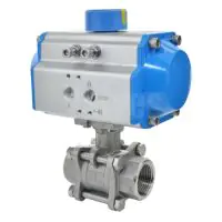 Economy Pneumatic Actuated Stainless Steel Ball Valve – Screwed BSPT - 1