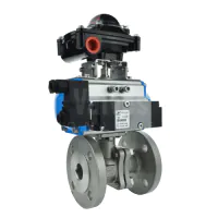 Pneumatic Actuated Stainless Steel Economy Flanged PN16 Ball Valve - 5