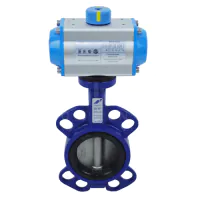 Economy Pneumatic Actuated WRAS Approved Wafer Pattern Butterfly Valve - 2