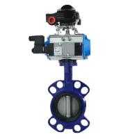 Economy Pneumatic Actuated NBR Lined Wafer Pattern Butterfly Valve - 5