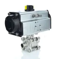 Economy Pneumatic Actuated Weld End Sanitary Ball Valve - 0