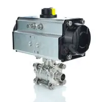 Economy Pneumatic Actuated Weld End Sanitary Ball Valve - 1