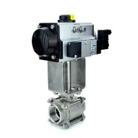 Pneumatic Actuated Economy 3 Piece Ball Valve for Steam - 3