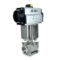 Pneumatic Actuated Economy 3 Piece Ball Valve for Steam - 0