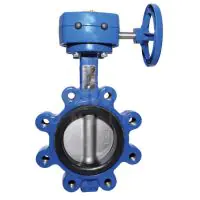 PN25 Ductile Iron Butterfly Valve - Lugged & Tapped with Gearbox - 0