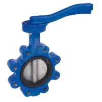 PN25 Ductile Iron Butterfly Valve - Lugged & Tapped with Lever - 1