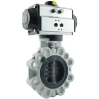 Pneumatic Actuated Durapipe FK Butterfly Valve - PVC Disc - 0