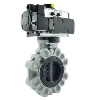 Pneumatic Actuated Durapipe FK Butterfly Valve - PVC Disc - 2