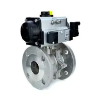 Pneumatic Actuated Economy PN16 Flanged Ball Valve - 3
