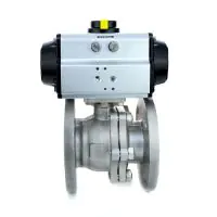 Pneumatic Actuated Economy PN16 Flanged Ball Valve - 1