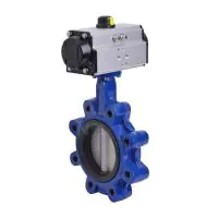 Pneumatic Actuated Lugged PN16 Butterfly Valve - NBR Lined - 0