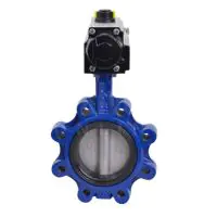 Pneumatic Actuated Lugged PN16 Butterfly Valve - NBR Lined - 1