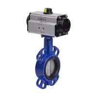 Pneumatic Actuated Wafer Pattern Butterfly Valve - NBR Lined - 0