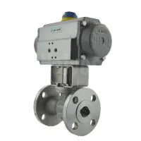 Pneumatic Actuated PEKOS Stainless Steel Reduced bore ANSI 150 Ball Valve - 0