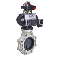 Pneumatic Actuated Industrial PVC Plastic Butterfly Valve - 3
