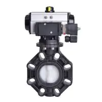 Pneumatic Actuated Extreme Butterfly Valve PVDF Disc - 1