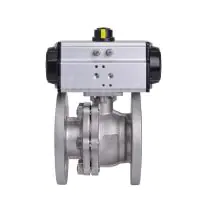 90D Pneumatically Actuated Stainless Steel PN16 Ball Valve - 1
