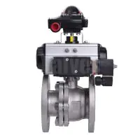 90D Pneumatically Actuated Stainless Steel PN16 Ball Valve - 5