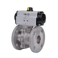 Pneumatically Actuated Stainless Steel PN16 Ball Valve - 0