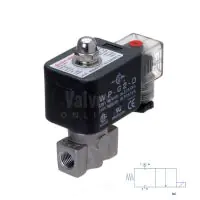 Stainless Steel Solenoid Valve 0-120 Bar Rated High Pressure - Size: 1/4" - 0
