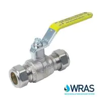 Brass Ball Valve Compression End with Lever - 2