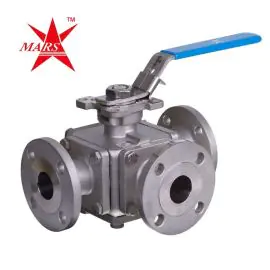 Mars Ball Valve Series 33 3 Way Flanged Full Bore Direct Mount