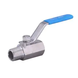 Stainless Steel Ball Valve 1 Piece Reduced Bore Male / Female