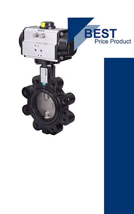 Economy Pneumatic Actuated Butterfly Valve Lugged PN16